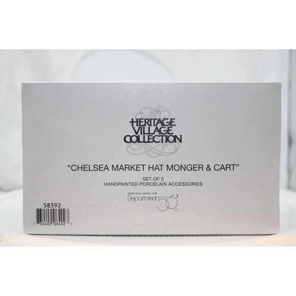 Dept 56 Dickens Village - Chelsea Market Hat Monger & Cart - Picture 7 of 8